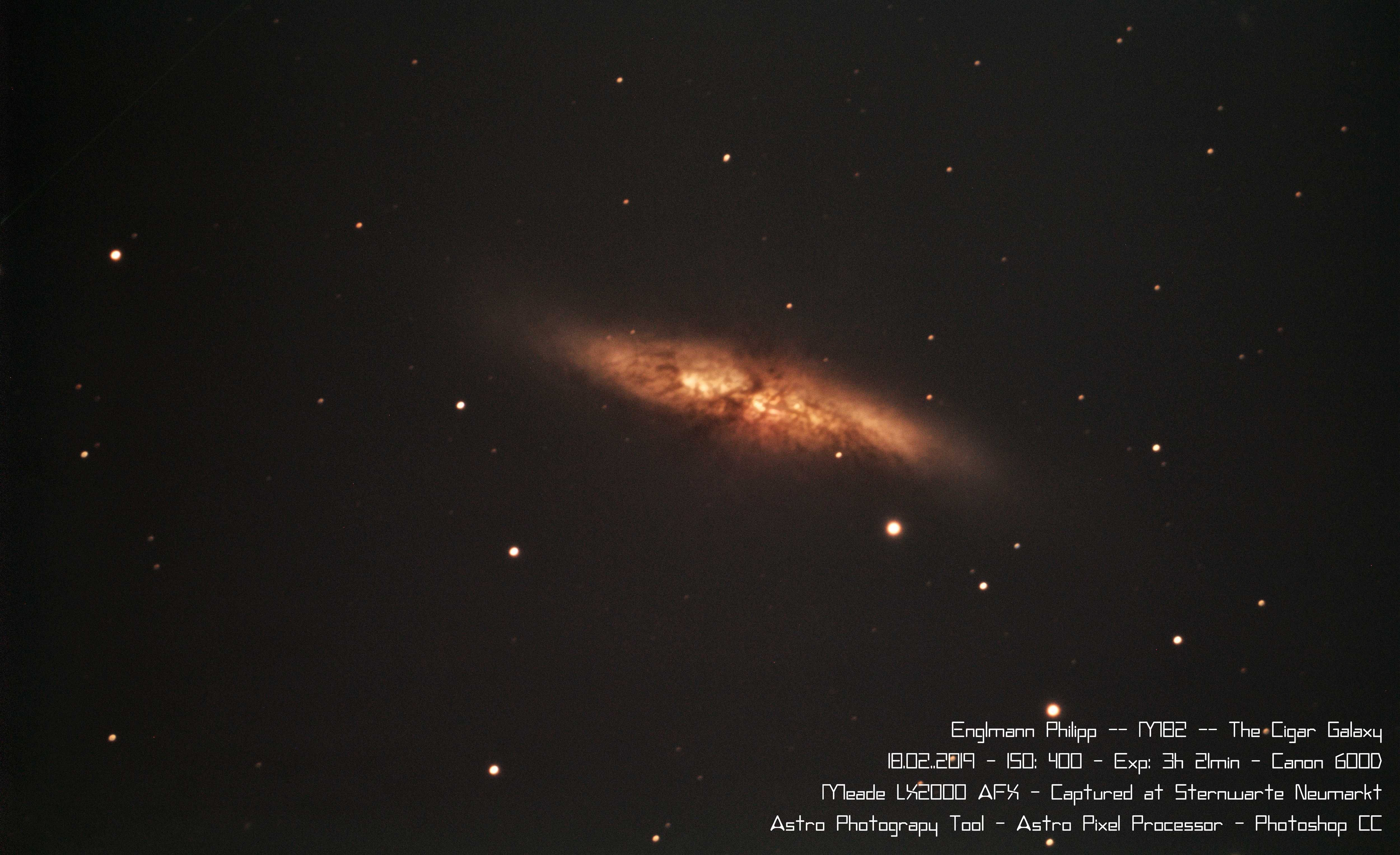 M82 vom 18.02.2019 - The Cigar Galaxy
