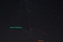 Sternbilder Perseus Cassiopeia Komet Holmes 17P - Karte